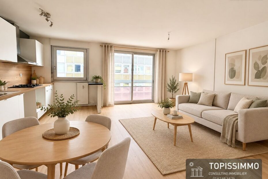 T3 de 58 m² à louer, Villeurbanne Gratte-Ciel